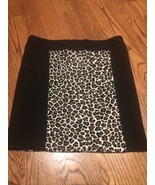 Women’s Skirt Size 10p Amanda &amp; Chelsea Animal Print In The Middle Front... - $14.03