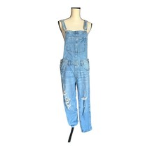 Vintage Blue Distressed Bib Overall Denim Jeans Size 6 - £67.26 GBP