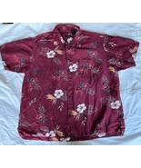 Hawaiian Style Shirt - Izod - Hibiscus Floral Patter - Sz XL - £15.57 GBP