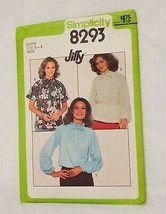 Misses Jiffy Pullover Blouse Simplicity 8293 Vintage 1977 Size Petite 6-8 Precut - £14.30 GBP