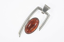 Jay King DTR Sterling Silver Amber Pendant 9.1g - £84.84 GBP
