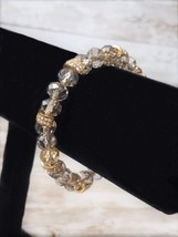 Vintage Stretch Bracelet - Dusky Transparent Beads - £8.78 GBP