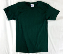 Vintage Hanes Heavyweight 50/50 Blank T Shirt NOS Dark Green Size Small - $21.71
