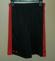 Under Armour Boys Size Large Shorts Black Red New Loose Fit - $24.74