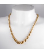 14K UnoAErre Gold Thick Graduated Rope Chain Necklace Braided 17&quot; 18.5g ... - $1,764.99