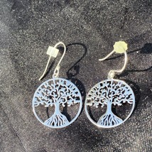 NWT 925 Mexican Silver Tree Of Life Dangle Earrings - £39.14 GBP