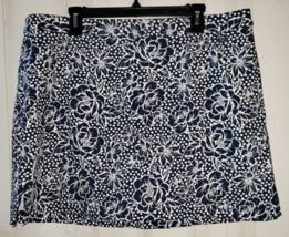 New Womens $59 Rafaella Comfort Navy W/ White Floral Pull On Skort Size Xxl - £23.43 GBP