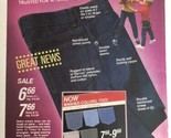 1987 Sears Tough skins Vintage Print Ad Advertisement pa6 - $5.93