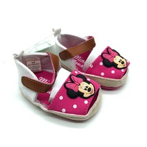 Disney Baby Girls Sandals Minnie Mouse Soft Sole Polka Dot Pink 3-6 Months - $9.74