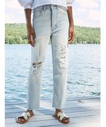 Women&#39;s Size 16 Wild Fable Light Wash Super High Rise Straight Denim Jeans  - $27.34 CAD