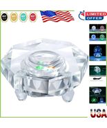 Multicolor Octagonal LED Base with Concave Top for Crystal Displays - $664.49 MXN