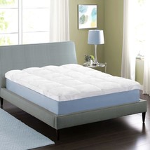 Superior Mattress Topper, Down Alternative 2 Inch Deep Sized Bed Pillow, White. - £60.70 GBP