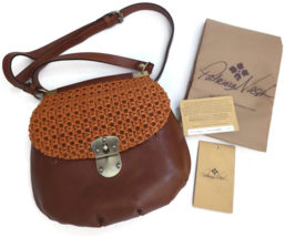 Patricia Nash Veneto Crossbody Looped Weave Orange Brown Purse Bag - New - $63.69