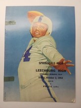 1953 Springdale PA vs Leechburg Blue Devils PA High School Football Program S49 - £9.57 GBP