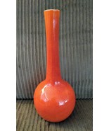 Royal Haeger Pottery Vase R1919 Mottled Glossy Orange - $54.02 CAD