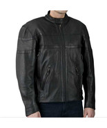 Milwaukee 2122 Mens Vented 1.4mm Black Naked Cowhide Leather Motorcycle ... - £109.71 GBP
