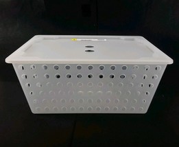 (Lot of 12) Ikea RUNDBAL Storage box with Lid Frosted Clear 15 x 11 x 6.... - $69.29