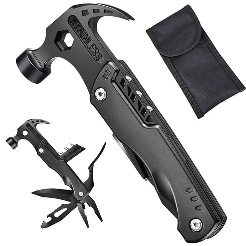 Portable Multifunctional Pliers Stainless Steel Multitool Claw Hammer With Nylon - £22.95 GBP