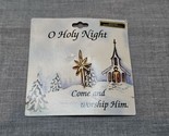 O Holy Night Christmas Star of Bethlehem Pin Gold Tone 1.25&#39;&#39; Pinback Br... - $9.49