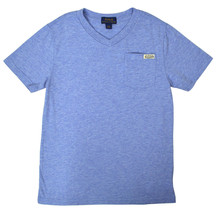 Polo Ralph Lauren Boys Heather Light Blue V-Neck Pocket Shirt Sz 7 9147-3 - £14.55 GBP