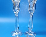 Gorham Lead Crystal 8&quot; Tapered Candle Holders - Pair Of 2 - FREE SHIPPING - $23.79