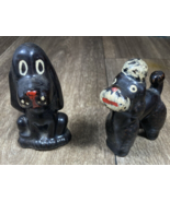Red Ware Clay Dogs Figurines Japan Dachshund/Poodle - $12.99