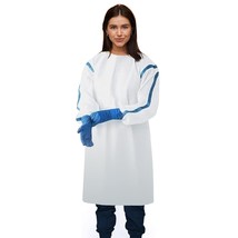 White Disposable Polypropylene Lab Coats Small 50 gsm /w Tie Back Closure - $10.69