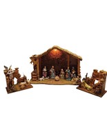 Nativity Figures Resin Nativity Set Wooden Manger Christmas Home Decoration - $2,692.70 MXN