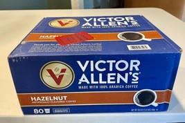 Victor Allen&#39;s Coffee Hazelnut Flavored, Medium Roast k cups 80 Ct ex 2025 - £31.26 GBP