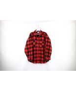Vintage 70s Streetwear Mens Large Buffalo Plaid Wool Button Shirt Jacket... - $1,460.09 MXN