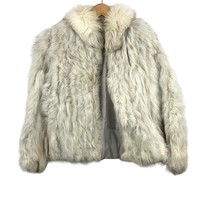 VTG Saga Fox Genuine Murano Blue Fox Fur Coat MEDIUM Finland Women&#39;s 1980s - £162.11 GBP
