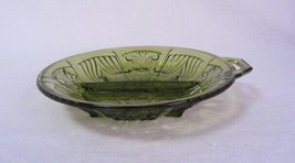 Vintage Indiana Glass Green Handled Divided Relish Nut Candy Dish - £8.30 GBP
