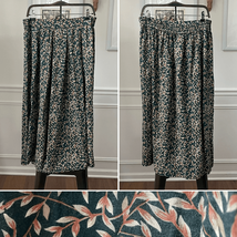 CC Hughes Long Green Cottagecore Prairie Skirt Vines L - $18.00