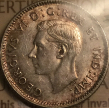 1947 Canada Silver 10 cents - ICCS AU-55 - £16.81 GBP
