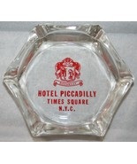Vintage HOTEL PICCADILLY Times Square New York City Glass ASHTRAY NYC Th... - $40.51 CAD