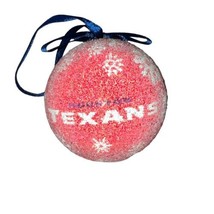 Houston Texans Red Light Up Christmas Ornament  10” Circumference EUC - £5.53 GBP