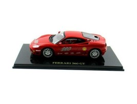 FERRARI 360 GT + SHOWCASE, RED ALTAYA 1:43 DIECAST CAR COLLECTOR&#39;S MODEL - £30.47 GBP