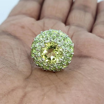 2.Ct Round Cut Simulated Peridot 14k White Gold Plated  Ring For Women - £71.20 GBP