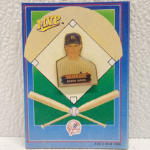 Vintage 1990 MLB MVP Major League Collector Pin On Card Kevin Maas NY Yankees - £9.18 GBP