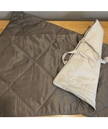 Pottery Barn 2 King Linen Silk Cotton Diamond Quilted Tie Pillow Sham Br... - $49.49