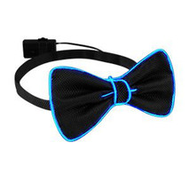 Men's Blue EL Wire Bow Tie for Parties - Adjustable 14-17 inches - $948.41 MXN