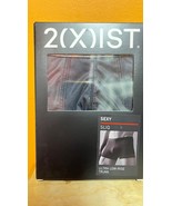 NEW Mens SMALL 2(x)ist SLIQ Trunk Briefs Poly Blend 28-30 Black w/Golden... - $22.65 CAD