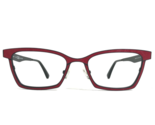 OGI Eyeglasses Frames 4306/1754 Black Red Square Full Rim 51-20-145 - £44.22 GBP