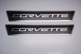 2005-2013 Corvette C6 Carbon Fiber Outer Door Sills Polished Inlay With Corvette - £182.79 GBP