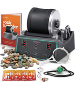Professional Rock Tumbler with Digital 9-Day Polishing Timer &amp; 3 Speed S... - £128.20 GBP