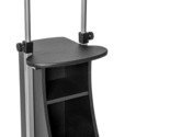 Sit-To-Stand Rolling Laptop Cart With Storage And Adjustable Height, Gra... - £62.88 GBP