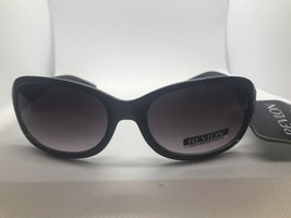 NEW Revlon Womens Black Rectangle Sunglasses 100% UV protection RVN 46 Silver - £8.03 GBP