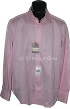 NWT ROBERT GRAHAM Size-15.5 mens pink white striped dress shirt authentic - £68.17 GBP