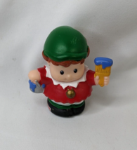 Fisher Price Little People Christmas Elf Figure Blue Paint Brush - $4.46