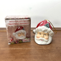 2019 Badcock Collectible Santa Head Christmas Bell Ornament - £8.69 GBP